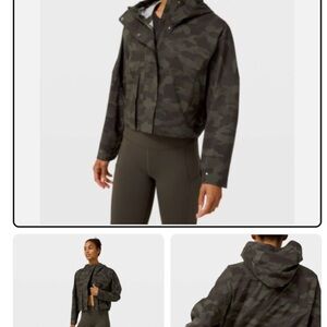 Lululemon Rain Chaser Jacket Heritage 365 Camo Dark Olive Multi / Size 4